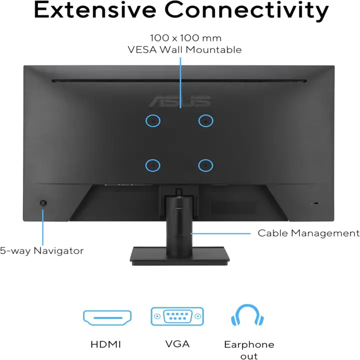 ASUS VA279HG ECRAN PLAT DE PC 68.6 CM (27) 1920 X 1080 PIXELS FULL HD LCD NOIR 