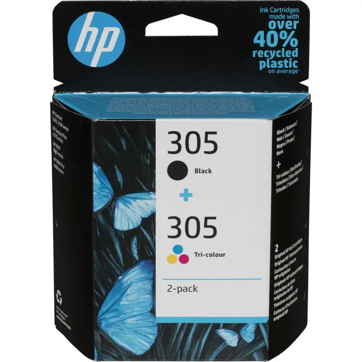 HP INC. HP 305 2-PACK TRI-COLOR/BLACK 