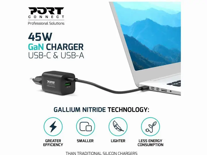 PORT POWER SUPPLY 45 W - TYPE C GAN - EU# 