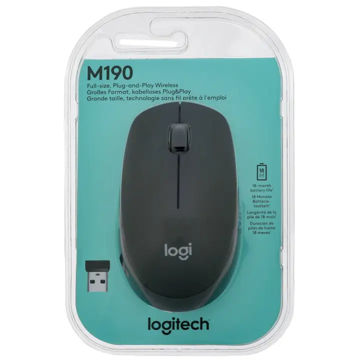 LOGITECH M190 FULL-SIZE WIRELESS MOUSE 