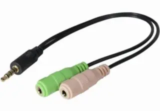 GENERIQUE ADAPTATEUR JACK 3.5 (3PTS) VERS MICRO ET CASQUE 