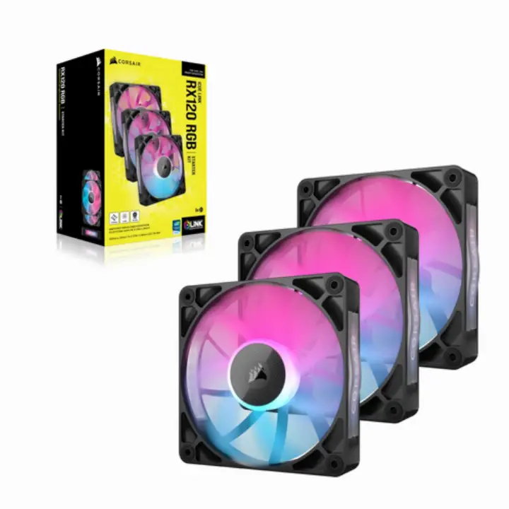 CORSAIR ICUE LINK RX120 RGB TRIPLE KIT - NOIR 