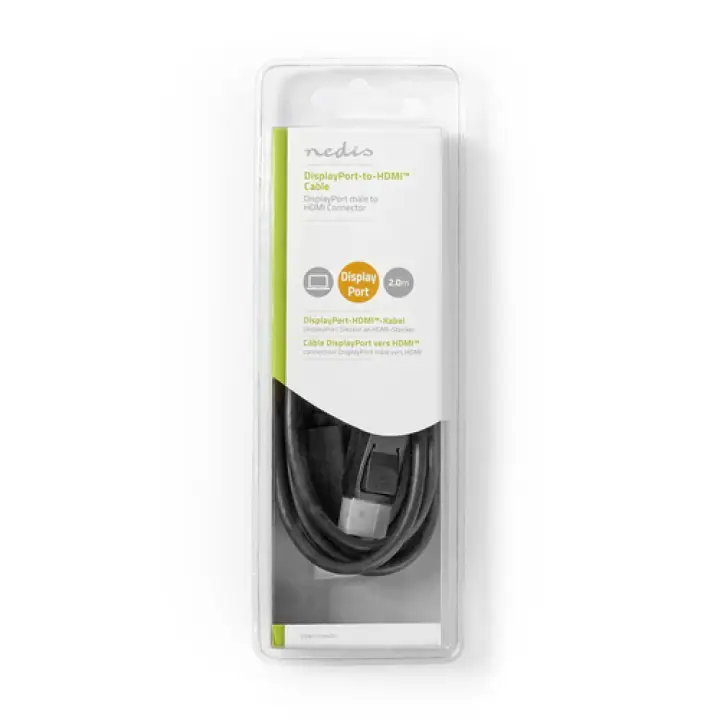 NEDIS CABLE DISPLAYPORT VERS HDMI - 2M - NOIR 