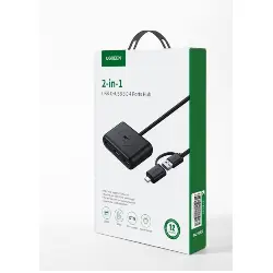 UGREEN HUB 4 PORTS USB-A ET USB-C VERS 4XUSB-A/1M/NOIR 