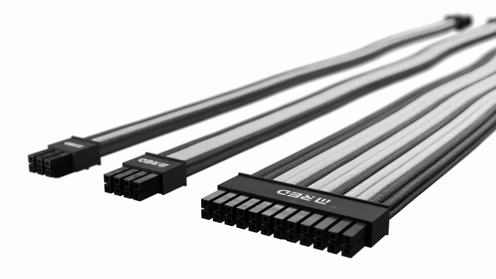 M.RED KIT EXT. 7 CABLES TRESSES ULTIMATE - BLANC NOIR 