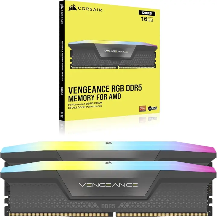 CORSAIR CMH64GX5M2B6000Z30 RGB (2X32GO DDR5 6000 PC48000) 