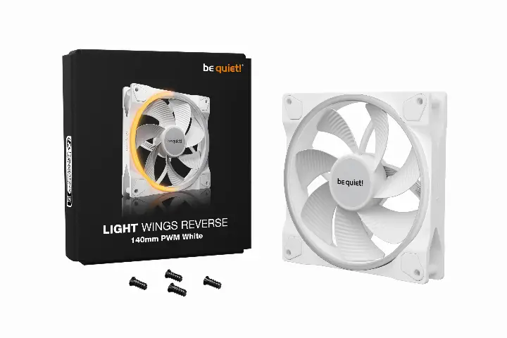 BE QUIET! LIGHT WINGS 140MM PWM REVERSE - BLANC 