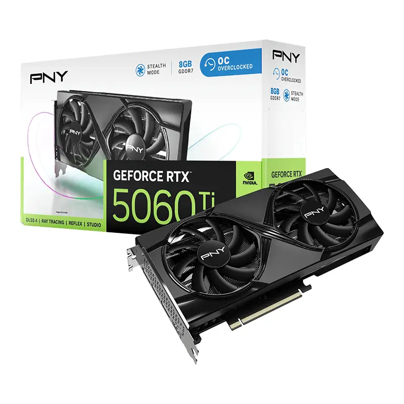PNY RTX 5060TI 8GO OVERCLOCKED DUAL FAN 