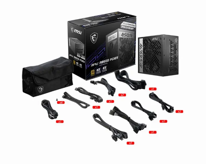 MSI ATX 850W - 80+ GOLD FM - MPG A850G PCIE5 