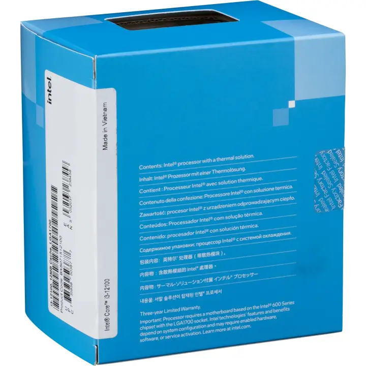 INTEL CORE I3-12100 - 3.3GHZ/12MO/LGA1700/BOX 