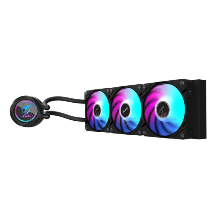 GIGABYTE AORUS WATERFORCE II 360 AIO REFROIDISSEUR LIQUIDE POUR PROCESSEUR - 3X VENTILATEURS ARGB DE 120 MM. MECANISME D'EMBOITE