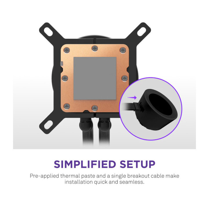 NZXT KRAKEN PLUS 360 PROCESSEUR REFROIDISSEUR DE LIQUIDE TOUT-EN-UN 12 CM NOIR 