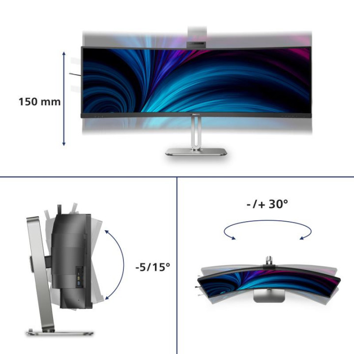 PHILIPS 5000 SERIES 49B2U5900CH/00 ECRAN PLAT DE PC 124 CM (48.8) 5120 X 1440 PIXELS DUAL QHD LCD NOIR 