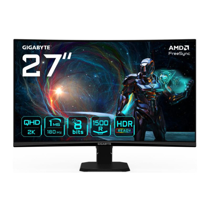 GIGABYTE GS27QCA 27 CURVE QHD/180HZ/VA/1MS/HDR/ADAP SYNC 
