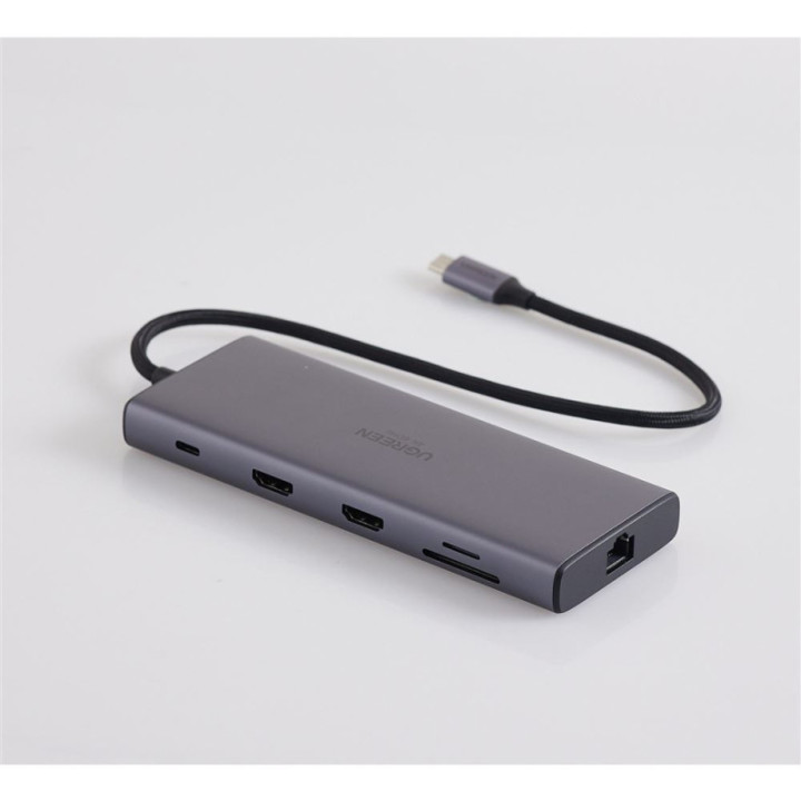 UGREEN HUB 10 EN 1 3XUSB3.2/USB-C/HDMI 4K *15596 