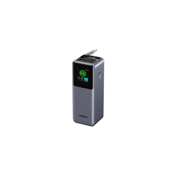 UGREEN POWER BANK 165W 20000 MAH + CABLE USB-C RETRACTABLE *55987B 