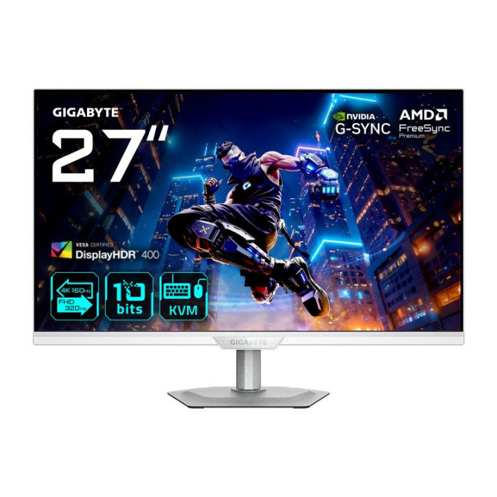 GIGABYTE M27UP ICE 27 4K160HZ FHD320HZ/F-IPS/G-SYNC/BLANC 