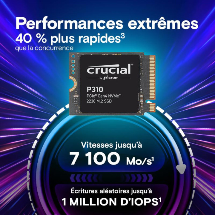 CRUCIAL 2TO 2230 NVME M.2 - CT2000P310SSD2 - P310 