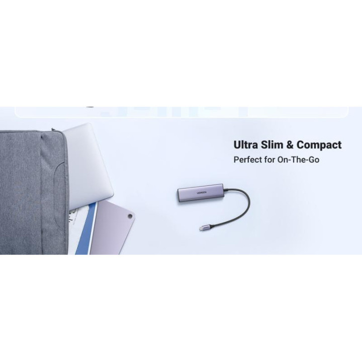 UGREEN HUB 5 EN 1 3XUSB3.2/USB-C/HDMI 4K *15596 