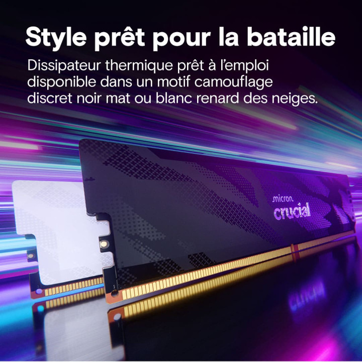 CRUCIAL CP2K16G64C32U5W (2X16GO DDR5 6400 PC51200) BLANC 