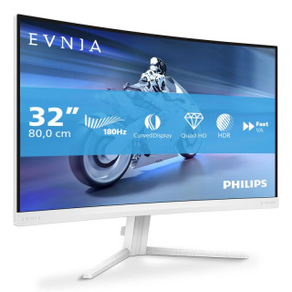 Philips 32 CURVE QHD/180HZ/FAST-VA/0.5MS/AMBIGLOW/BLANC