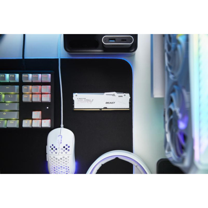 KINGSTON TECHNOLOGY FURY BEAST 16GB 6000MT/S DDR5 CL36 DIMM WHITE RGB EXPO 