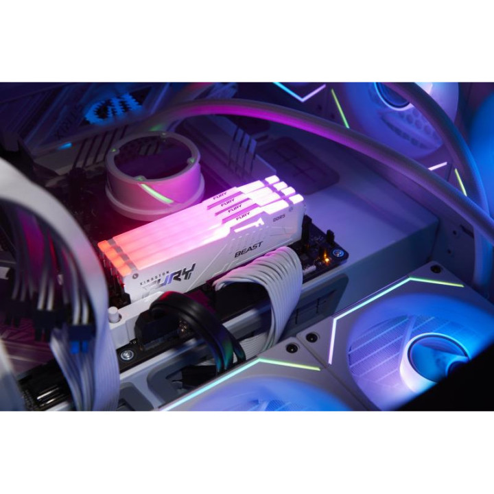 KINGSTON TECHNOLOGY FURY BEAST 16GB 6000MT/S DDR5 CL36 DIMM WHITE RGB EXPO 