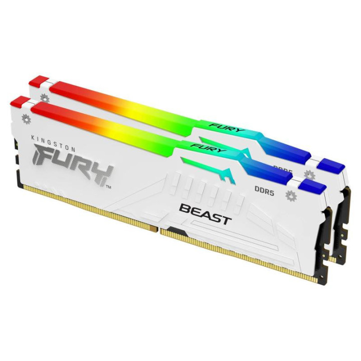 KINGSTON TECHNOLOGY FURY BEAST 32GB 6000MT/S DDR5 CL30 DIMM (KITS DE 2) WHITE RGB EXPO 