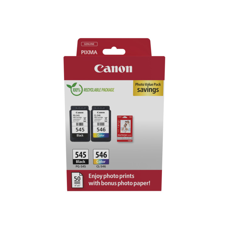 CANON PACK NOIR ET COULEURS PG-545 / CL-546 