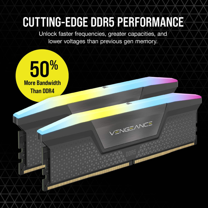 CORSAIR CMH32GX5M2E6000Z36 RGB (2X16GO DDR5 6000 PC48000) 