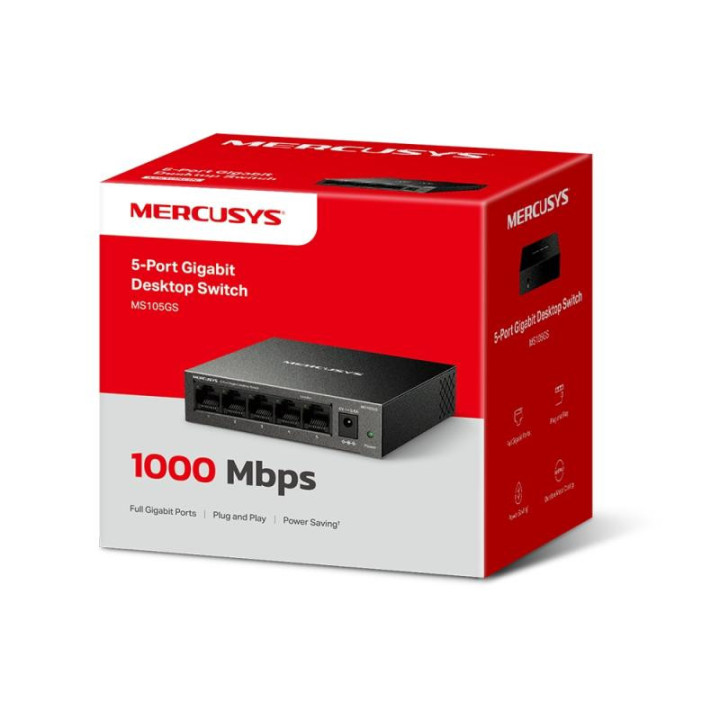MERCUSYS 5-PORT GIGABIT METAL 