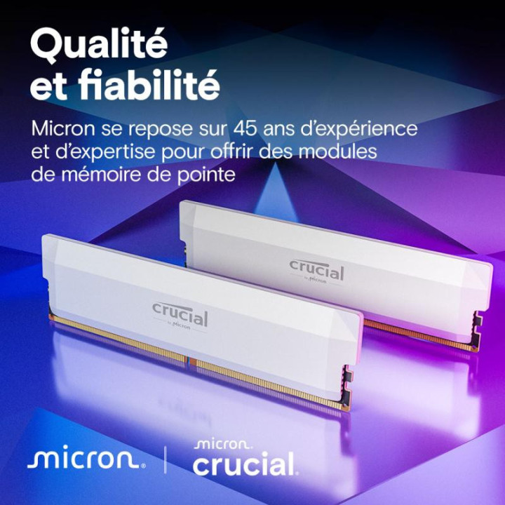 CRUCIAL CP2K32G60C40U5W (2X32GO DDR5 6000 PC48000) 