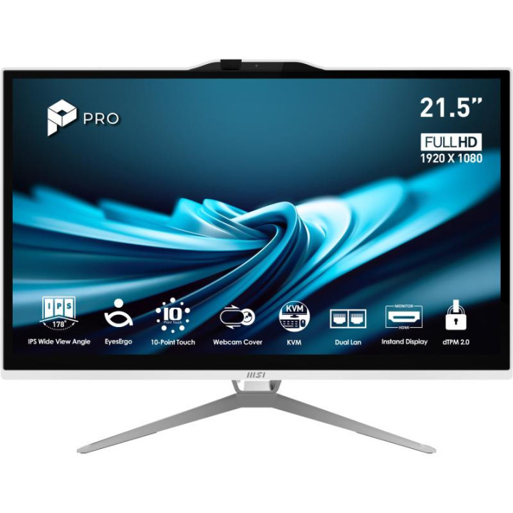 MSI PRO AP222T 14MA-606XEU PC TOUT EN UN/STATION DE TRAVAIL INTEL CORE? I3 I3-14100 54.6 CM (21.5) 1920 X 1080 PIXELS ECRAN TACT