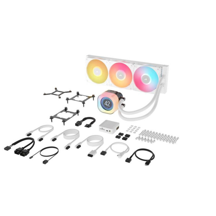 CORSAIR ICUE LINK TITAN - 360 RX LCD AIO/360MM - BLANC 