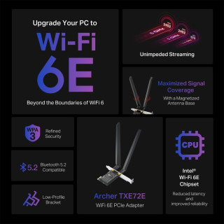 TP-LINK PCI-E BT5/WIFI 6E AXE5400 - ARCHER TXE72E 