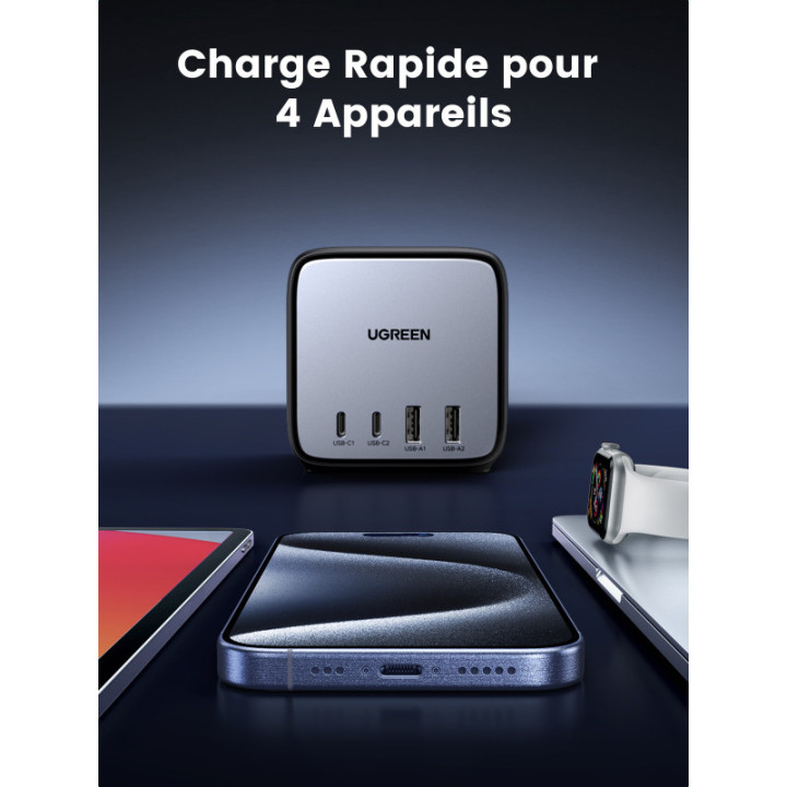 UGREEN DIGINEST CUBE 7 EN 1 MULTIPRISE USB CUBE 3 PRISES *60113 