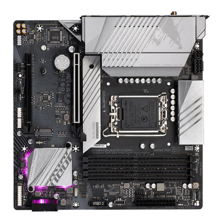 GIGABYTE B760M AORUS ELITE AX - B760/LGA1700/DDR5/MATX 