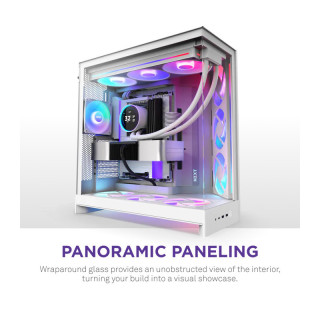NZXT H9 FLOW RGB+ BLANC - MT/SANS ALIM/E-ATX 