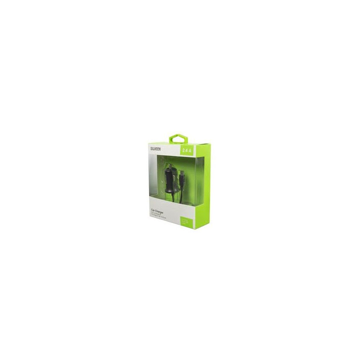 GENERIQUE CHARGEUR VOITURE 2.4 A MICRO USB NOIR 