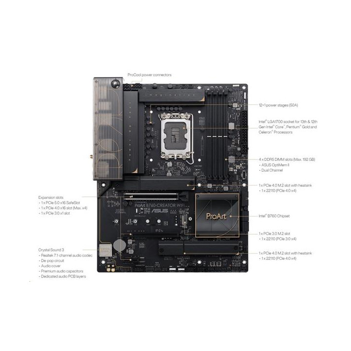 ASUS PROART B760-CREATOR WIFI - B760/LGA1700/DDR5/ATX 