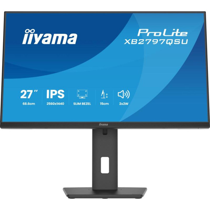 IIYAMA XB2797QSU-B1 27 QHD/75HZ/1MS/PIED REGLABLE/PIVOT 