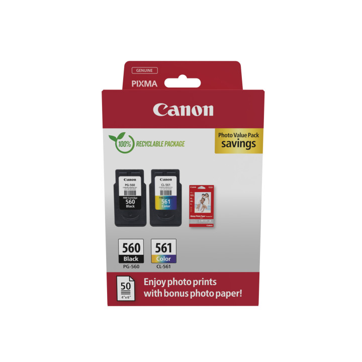 CANON PACK NOIRE + COULEUR - CRG PG-560/CL-561 PVP 