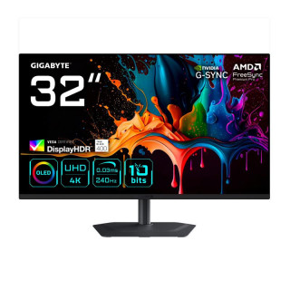 GIGABYTE MO32U2 MONITEUR GAMING OLED 32? 4K UHD - 3840 X 2160. 240HZ. 0.03MS. 250 CD/M2. G-SYNC COMPATIBLE. FREESYNC PREMIUM PRO