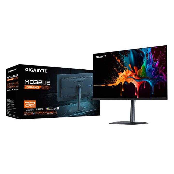 GIGABYTE MO32U2 MONITEUR GAMING OLED 32? 4K UHD - 3840 X 2160. 240HZ. 0.03MS. 250 CD/M2. G-SYNC COMPATIBLE. FREESYNC PREMIUM PRO