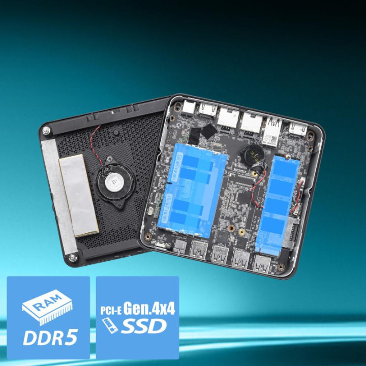 MSI CUBI Z AI 8M AMD RYZEN 7 8845HS BAREBONE 0.9L SIZED PC NOIR AMD SOC 3.8 GHZ HAUT-PARLEURS INTEGRES 