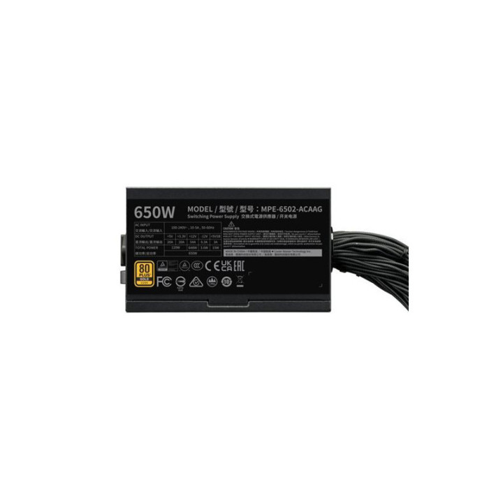 COOLER MASTER ATX 650W - 80+ GOLD - MWE 650 V3 NOIR 