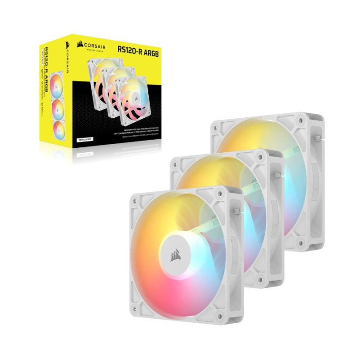 CORSAIR RS120-R ARGB (PACK 3X120MM) - BLANC 
