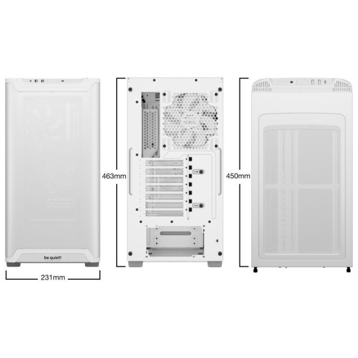 BE QUIET! PURE BASE 501 AIRFLOW WHITE - MT/SANSALIM/ATX 