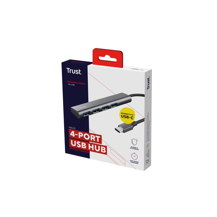 TRUST HUB HALYX 4 PORTS USB-C USB 3.2 