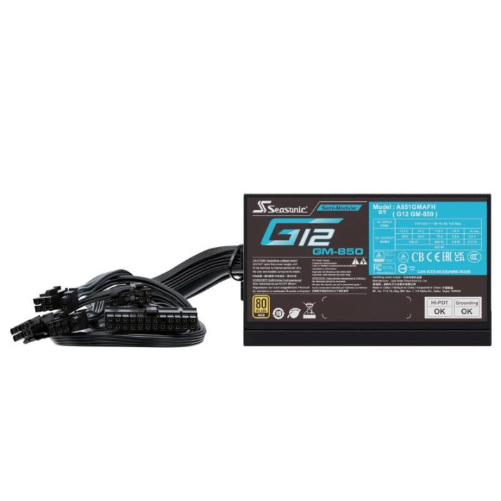 SEASONIC ATX 850W 80+ GOLD - G12 GM-850 - SSR-850FM 